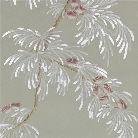 Silk Tree Full custom on custom grey painted Xuan paper