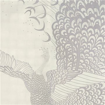 Whistler Peacoks Full custom on 12 Carat White Gold gilded silk