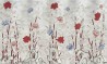 Koren Peony Original on Ocean Silver gilded silk with pearlescent antiquing