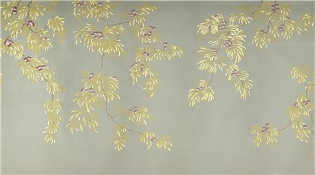 Silk Tree Colourway SC-80 on Pale Grey dyed silk