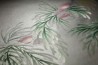 Silk Tree Colourway SC-92 on Crackled Silver on Shell Pink metallic silk