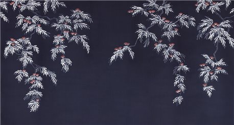 Silk Tree Full custom on Empire Blue dyed silk