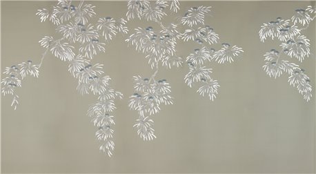 Silk Tree Full custom on Pale Grey dyed silk