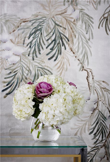 Silk Tree Original on White Metal gilded paper