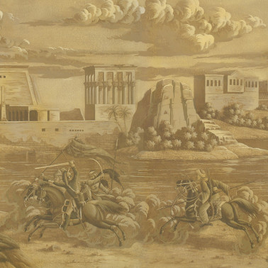 Napoleon´s Campaign in Egypt Sepia on antique scenic Xuan paper