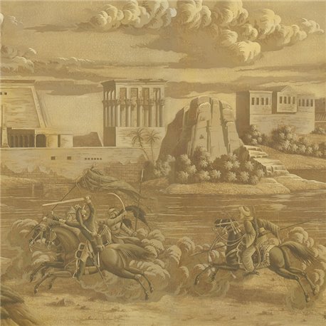 Napoleon´s Campaign in Egypt Sepia on antique scenic Xuan paper
