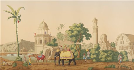Early Views of India Crépescule on scenic paper