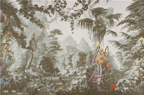 L´Eden Amarelo on Crystal Grey scenic paper
