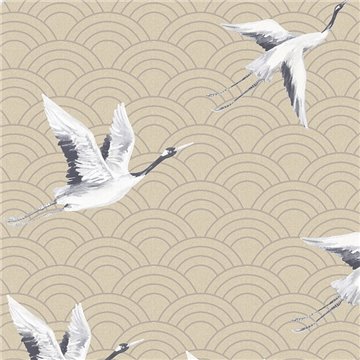 Japanese Cranes Rich Gold DYW0013