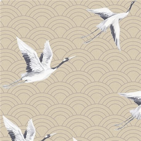Japanese Cranes Rich Gold DYW0013 Japanese Cranes Rich Gold DYW0013