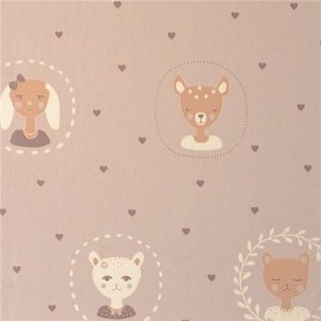 Hearts Dusty Warm Lilac 148-02