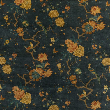 Oriental Bird Velvet Teal BP108182