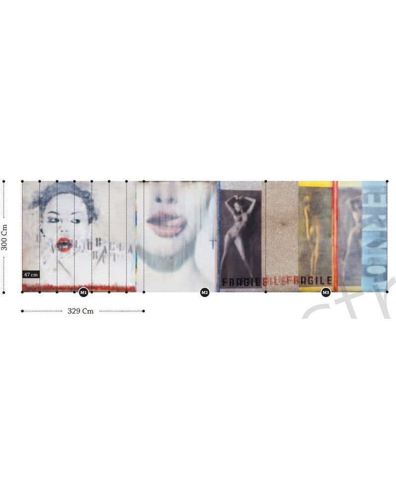 Papier peint INKNK13 NO KISS 1 - INKIOSTRO BIANCO Papier peint INKNK13 NO KISS 1 - INKIOSTRO BIANCO