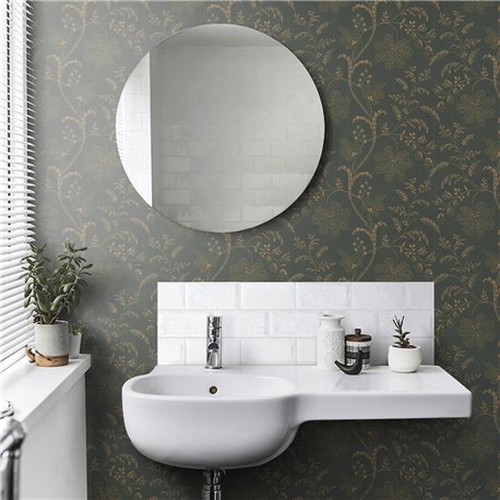Bedford Square 0273BEEBONY Metallic Gold Charcoal