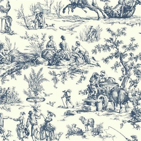 Bucolic Toile Indigo A00033