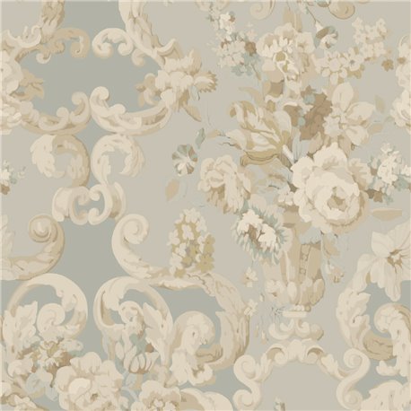 Floral Rococo Aqua FG103-R104 Floral Rococo Aqua FG103-R104