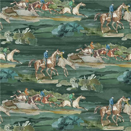 Morning Gallop Teal FG097-R11 Morning Gallop Teal FG097-R11