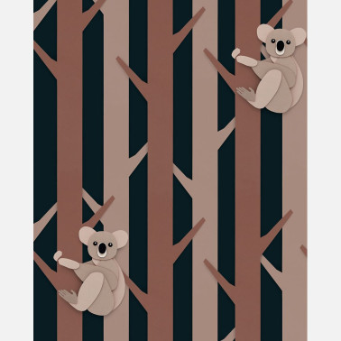 Koala behang choco