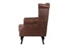 SILLON PU MARRON PATAS MADERA REF-800102