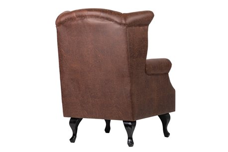 SILLON PU MARRON PATAS MADERA REF-800102