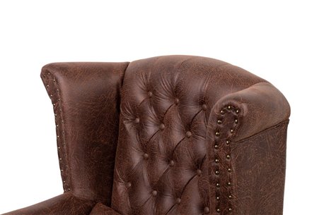 SILLON PU MARRON PATAS MADERA REF-800102