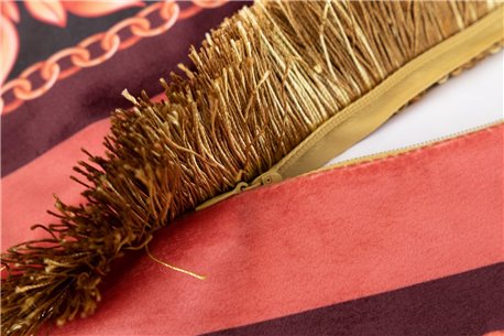 COJIN VELVET RELLENO PLUMAS CON FLECOS REF-923127