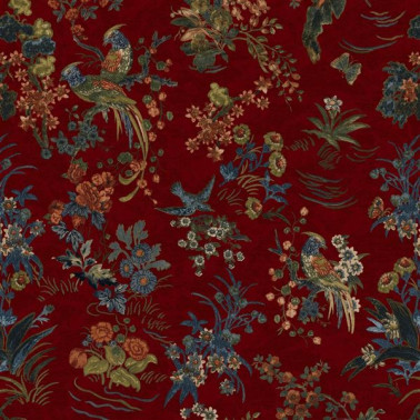 Campbell Floral Lacquer Red FRL5157-01