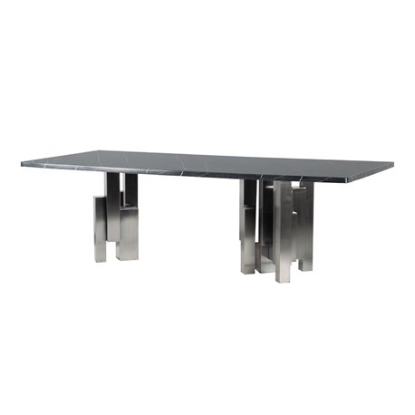 MESA COMEDOR INOX-MARMOL KULWIN REF-908045