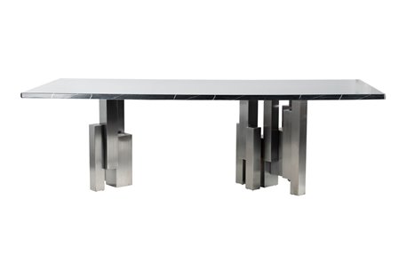 MESA COMEDOR INOX-MARMOL KULWIN REF-908045