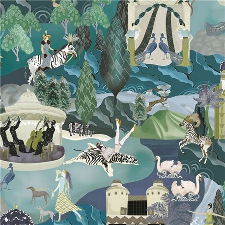 The Art Deco Hills Aqua BMHD002-10A The Art Deco Hills Aqua BMHD002-10A