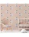 ANIMAL WALLPAPER - FUNKY MONKEY LIGHT BLUSH