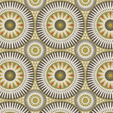 Large Ellipse Coffee & Olive GRA50124W