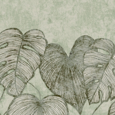 Monstera Twin Wall Olive Sage 26973