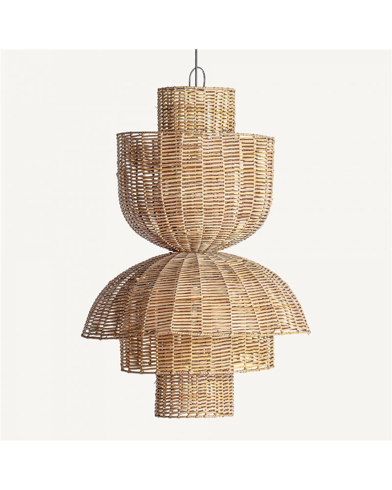 LÁMPARA DE TECHO PLISSÉ RATTAN REF.-28515