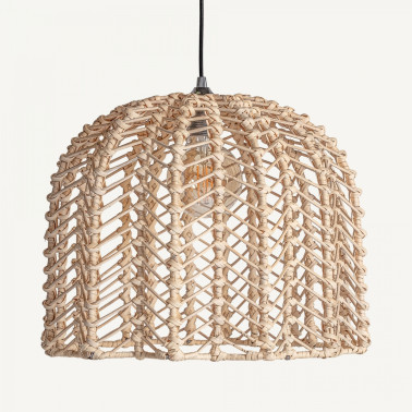 LÁMPARA DE TECHO PLISSÉ RATTAN REF.-29932