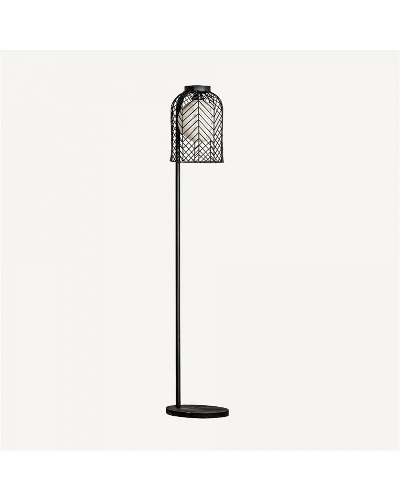 LÁMPARA DE PIE PLISSÉ METAL REF.-31327 LÁMPARA DE PIE PLISSÉ METAL REF.-31327