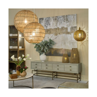 CANDELABRO GRANDE DE RATAN...