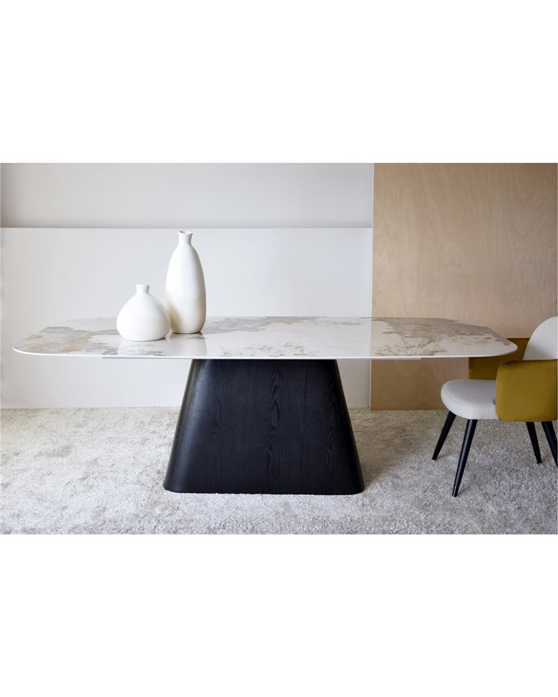 MESA COMEDOR PIEDRA SINTERIZADA Y FRESNO REF. 34AC21811 MESA COMEDOR PIEDRA SINTERIZADA Y FRESNO REF. 34AC21811