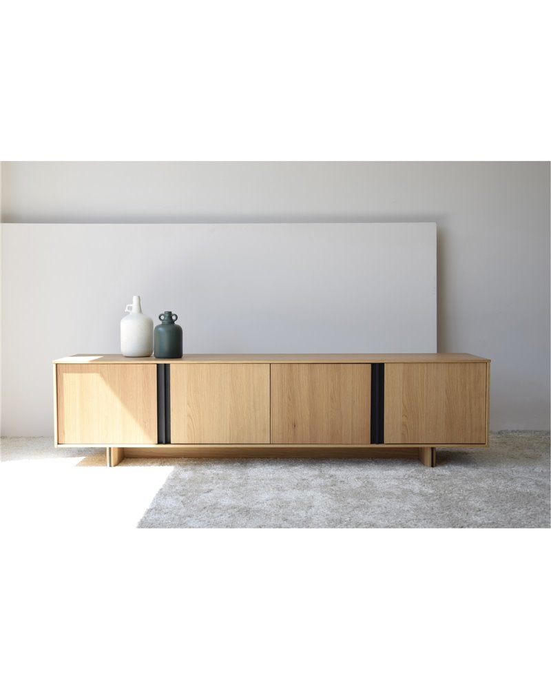 MUEBLE TV ROBLE NATURALMETAL NEGRO MATE REF. 34H301R MUEBLE TV ROBLE NATURALMETAL NEGRO MATE REF. 34H301R