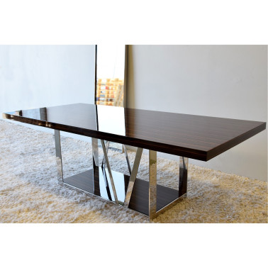 MESA COMEDOR EBANO ALTO BRILLOACERO PE REF. 34H219EB