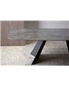 MESA COMEDOR CERAMICO GRIS BLANCO METAL REF. 34AC809