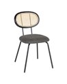 SILLA GRIS TEJIDO-METAL SALÓN 48 X 54 X 80 CM REF.605385