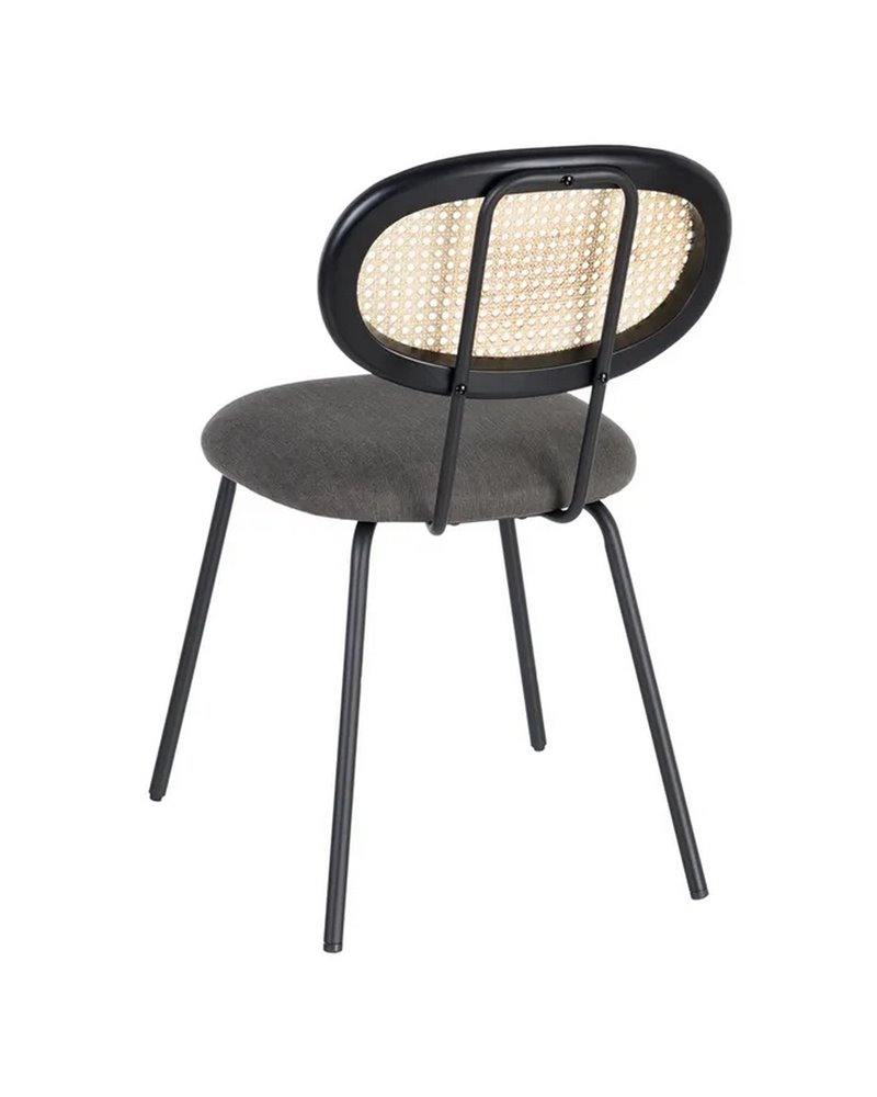 SILLA GRIS TEJIDO-METAL SALÓN 48 X 54 X 80 CM REF.605385