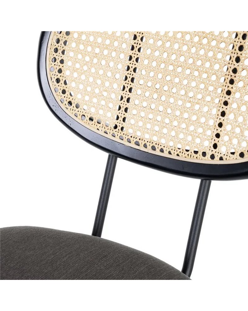 SILLA GRIS TEJIDO-METAL SALÓN 48 X 54 X 80 CM REF.605385