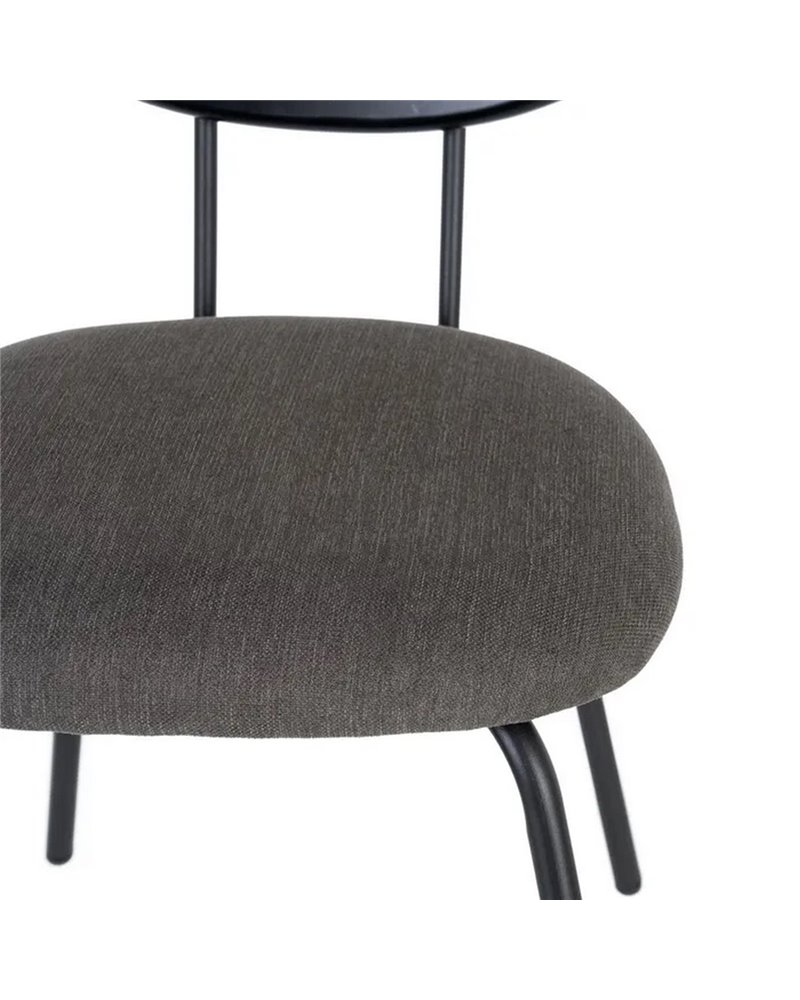 SILLA GRIS TEJIDO-METAL SALÓN 48 X 54 X 80 CM REF.605385