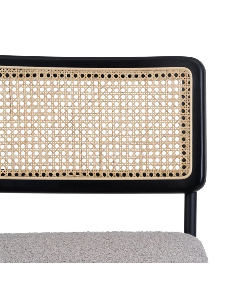 SILLA GRIS MADERA / METAL SALÓN 50 X 54 X 84 CM REF.607032