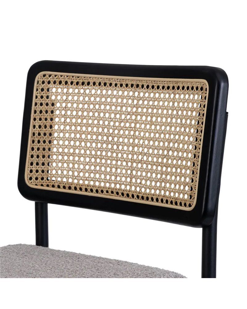SILLA GRIS MADERA / METAL SALÓN 50 X 54 X 84 CM REF.607032