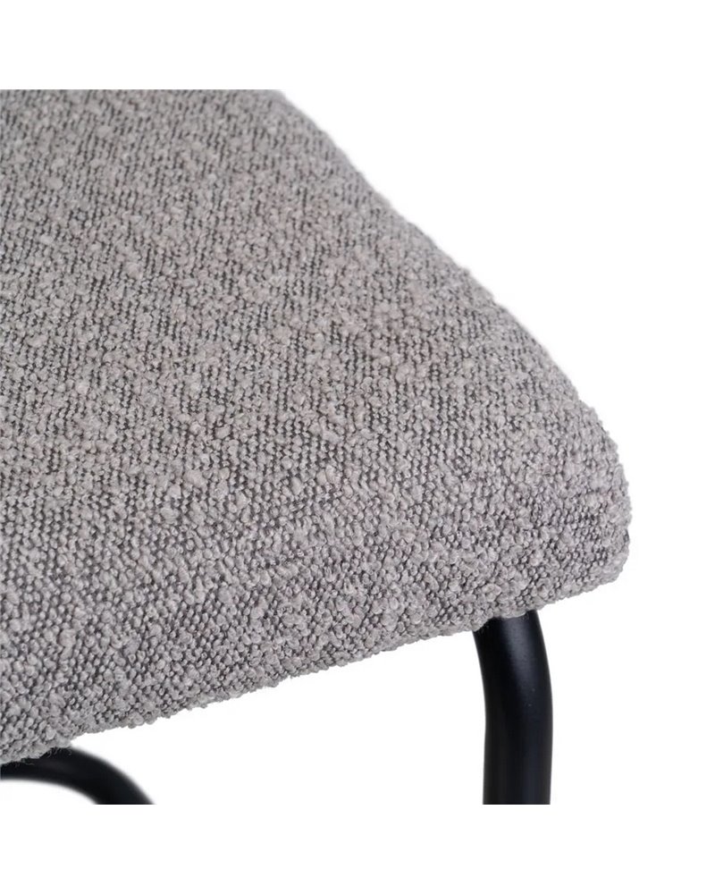 SILLA GRIS MADERA / METAL SALÓN 50 X 54 X 84 CM REF.607032