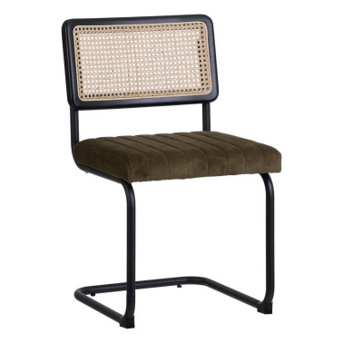 SILLA VERDE MADERA / METAL SALÓN 50 X 54 X 84 CM REF.607035