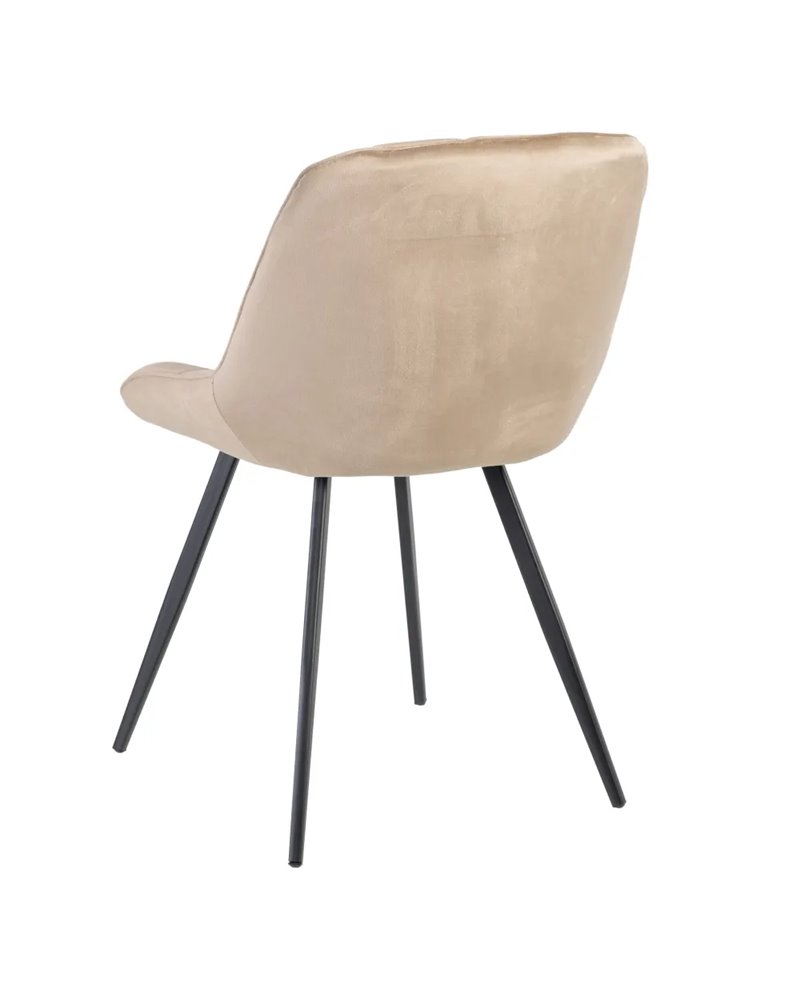 SILLA TERCIOPELO TAUPE SALÓN 51 X 55 X 82 CM REF.605511